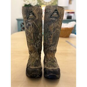 Rocky 16” Pro-Light Snake Boots Men’s 8.5 Camo Waterproof GUC